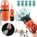 Dog Poop Scooper Set Claw Waste Picker with Leash Clip Poop Bag Dispenser LED Light Portable Hygienic Cleanup Tool for Pet Dogs